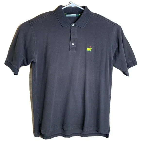Augusta National Golf Shop Slazenger Mens Polo Shirt XL Black SS Collared - Picture 1 of 10